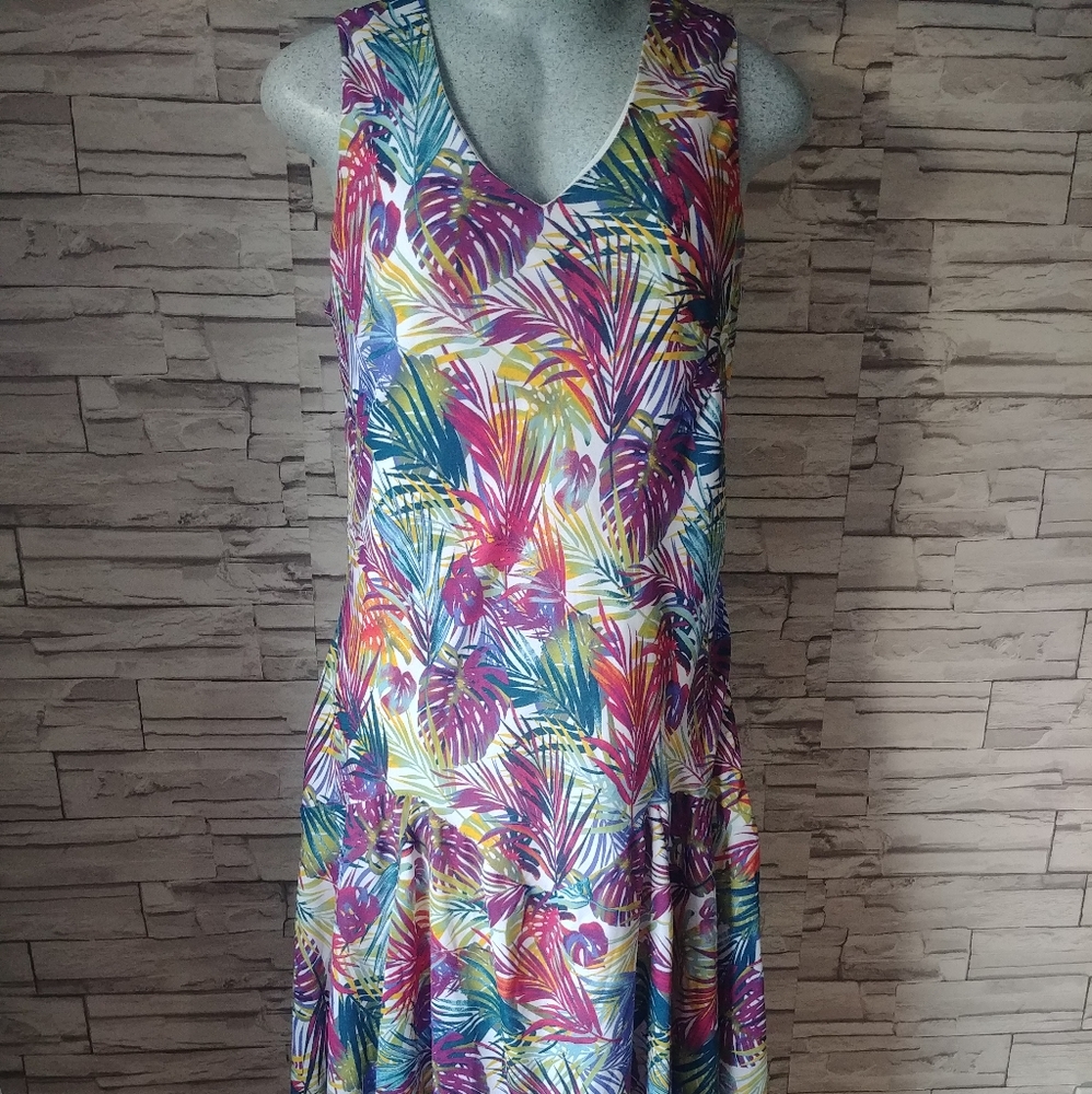 Jessica London A line sleeveless floral dress